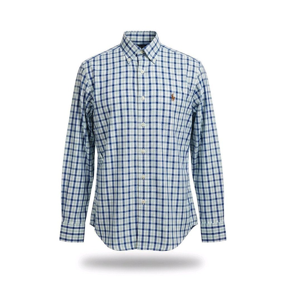 Polo Ralph Lauren Mens‎ Classic Fit Plaid Button Down Shirt Blue Green Pink L